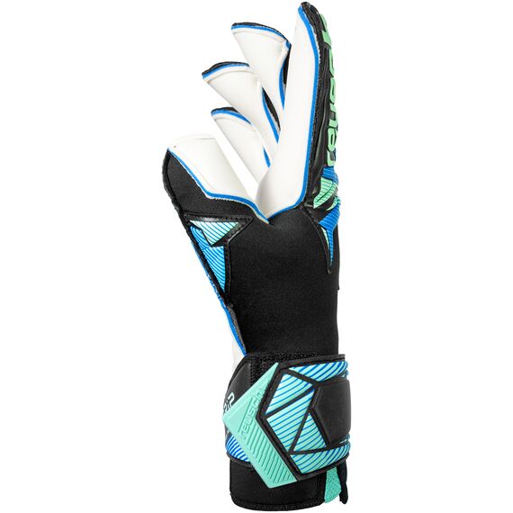 REUSCH Rękawice bramkarskie Attrakt RE:GRIP Evolution czarno-niebieskie, Kolor: czarny, Rozmiar: 11, 4 zdjęcie