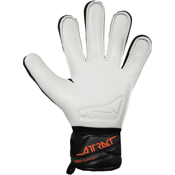 REUSCH Rękawice bramkarskie dziecięce Attrakt Advance Finger Support Junior, Kolor: czarny, Rozmiar: 6, 3 zdjęcie