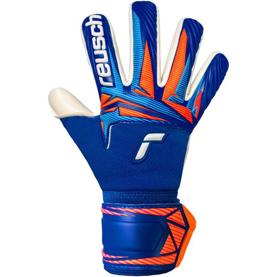REUSCH Rękawice bramkarskie dziecięce Attrakt Gold X NC Junior, Kolor: niebieski, Rozmiar: 8, 2 zdjęcie