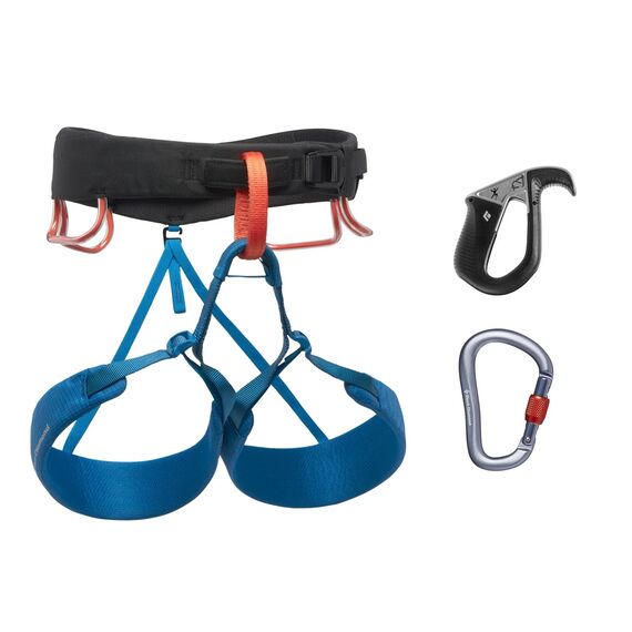 BLACK DIAMOND uprząż wspinaczkowa zestaw męski M MOMENTUM HRNSS PILOT niebieski, Kolor: niebieski, Rozmiar: XL