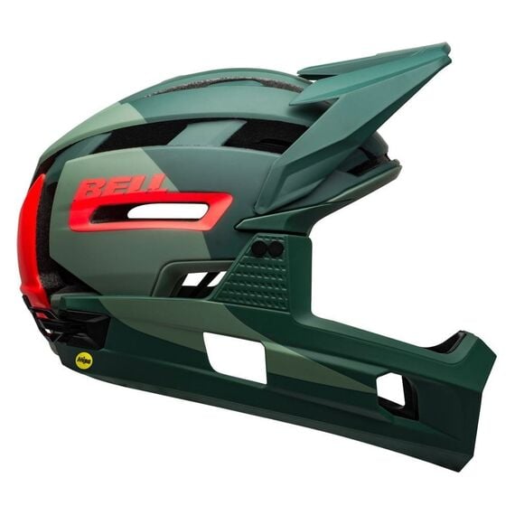 Kask full face BELL SUPER AIR R MIPS SPHERICAL matte gloss green infrared, Kolor: zielony, Rozmiar: L (58-62 cm)