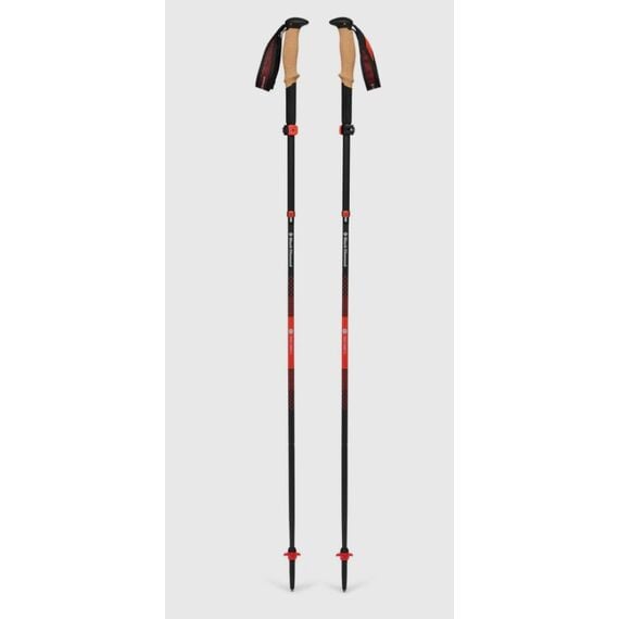 BLACK DIAMOND kije trekkingowe PURSUIT CARBON FLZ TREK POLES, Kolor: czerwony, Rozmiar: 125 cm