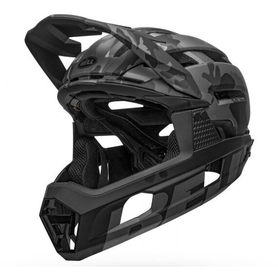 Kask full face BELL SUPER AIR R MIPS SPHERICAL matte gloss czarny camo, Kolor: czarno-szary, Rozmiar: M (55-59 cm)