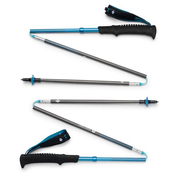 BLACK DIAMOND kije trekkingowe DISTANCE CARBON Z POLES, Kolor: niebieski, Rozmiar: 125 cm