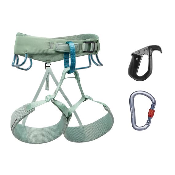 BLACK DIAMOND uprząż wspinaczkowa dla kobiet zestaw W MOMENTUM HRNSS PILOT zielony, Kolor: zielony, Rozmiar: XL