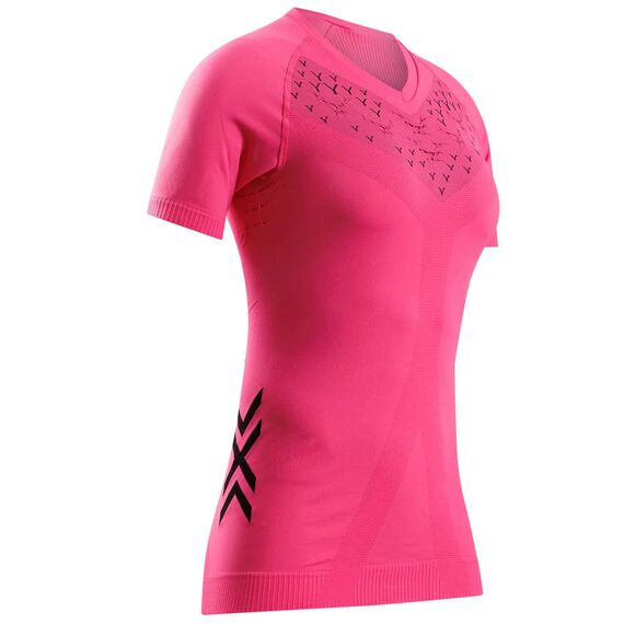 Koszulka damska X-Bionic TWYCE RUN SHIRT NEO PINK/X BLACK różowa, Kolor: różowy, Rozmiar: S