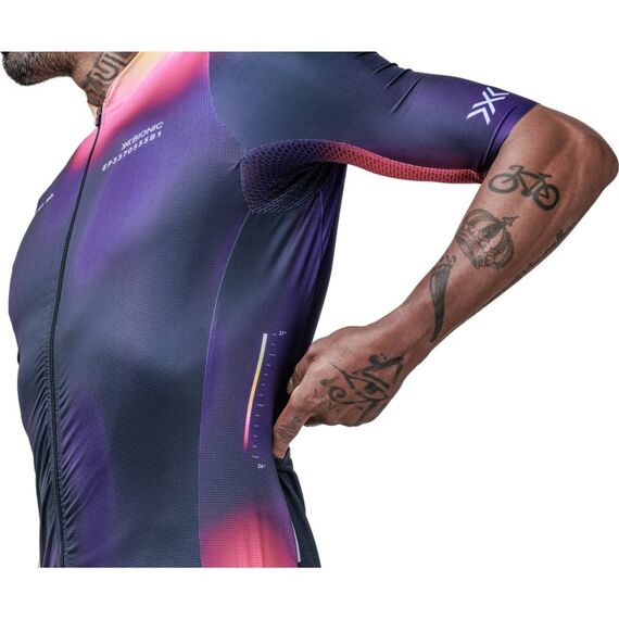 Koszulka rowerowa męska X-Bionic COREFUSION AERO JERSEY SS kolorowa, Kolor: pomarańczowy, Rozmiar: XL, 3 zdjęcie