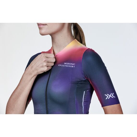 Koszulka rowerowa damska X-Bionic COREFUSION AERO JERSEY SS kolorowa, Kolor: pomarańczowy, Rozmiar: S, 5 zdjęcie