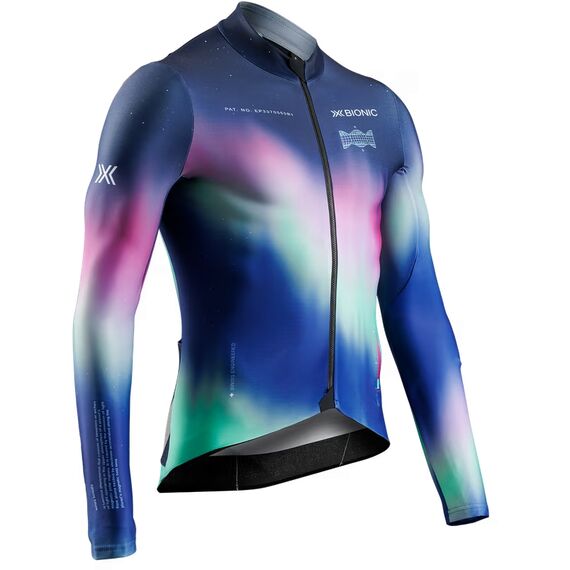 Koszulka z długim rękawem męska X-Bionic COREFUSION RIDE JERSEY LS MEN AURORA POLYCHROME kolorowa, Kolor: ciemnoszary, Rozmiar: M