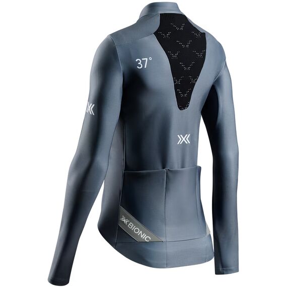 Koszulka z długim rękawem damska X-Bionic COREFUSION RIDE JERSEY LS WMN AURORA MONOCHROME szara, Kolor: ciemnoszary, Rozmiar: M, 2 zdjęcie