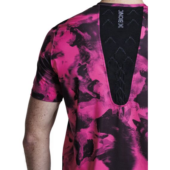 Koszulka męska X-Bionic COREFUSION RUN SHIRT WOLFPACK/BLACK/NEO PINK różowa, Kolor: różowy, Rozmiar: XL, 4 zdjęcie