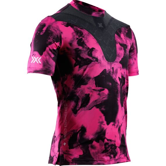 Koszulka męska X-Bionic COREFUSION RUN SHIRT WOLFPACK/BLACK/NEO PINK różowa, Kolor: różowy, Rozmiar: XL, 2 zdjęcie