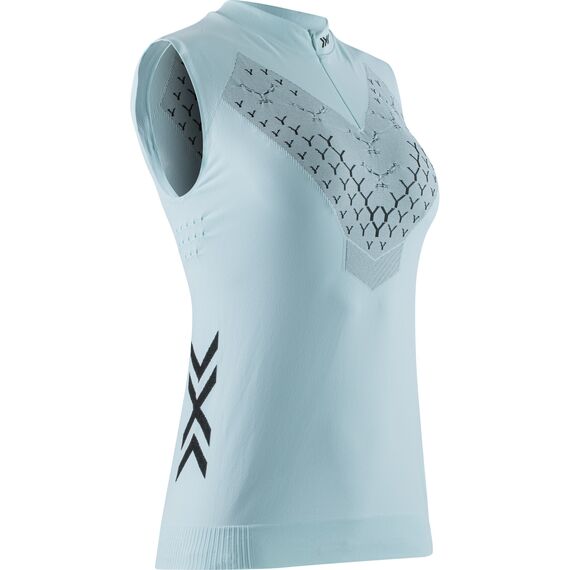Koszulka bez rękawów damska do biegania X-Bionic TWYCE RUN SINGLET błękitna, Kolor: błękitny, Rozmiar: M