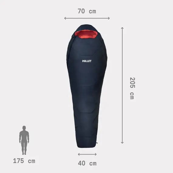MILLET Śpiwór damski BAIKAL 750 W granatowy, Kolor: granatowy, Rozmiar: L, 4 zdjęcie