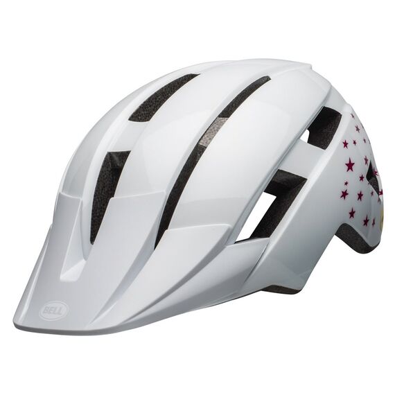 Kask juniorski BELL SIDETRACK II stars gloss biały roz. Uniwersalny (50–57 cm) .
