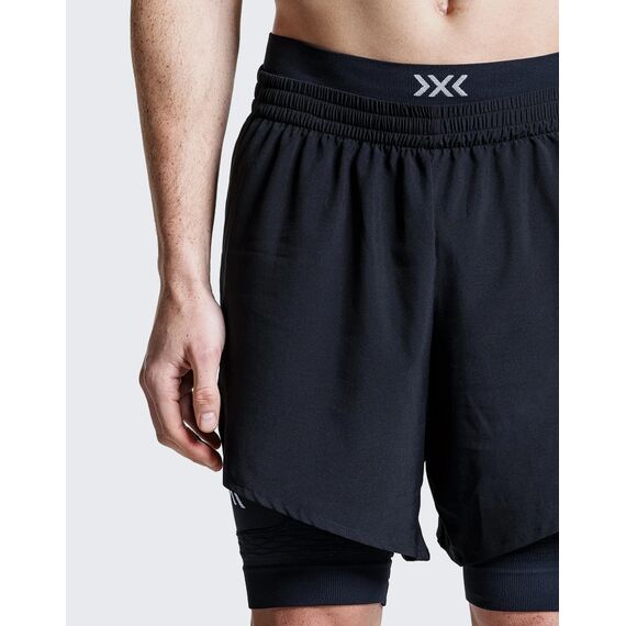 Spodenki męskie X-Bionic EFFEKTOR 2IN1 SHORTS X BLACK/X BLACK czarne, Kolor: czarny, Rozmiar: XL, 4 zdjęcie