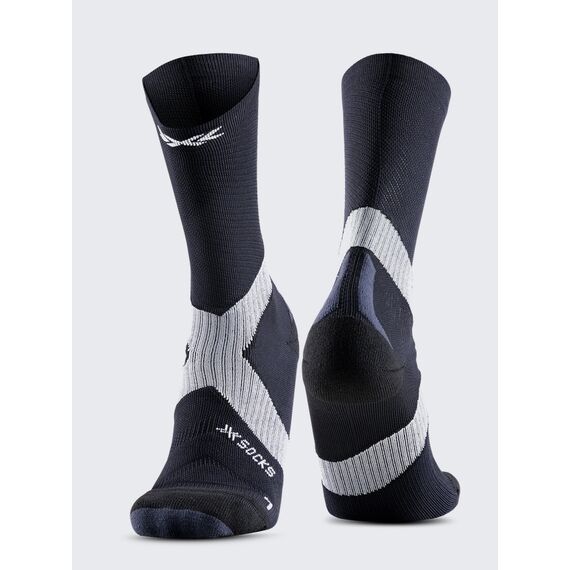 Skarpety unisex X-Socks BIKE EXPERT CREW BLACK/CHARCOAL czarne, Kolor: czarny, Rozmiar: 39/41