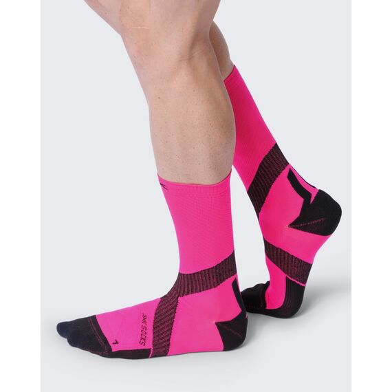Skarpety unisex X-Socks BIKE EXPERT CREW FLUO PINK/X BLACK różowe, Kolor: różowy, Rozmiar: 35/38, 2 zdjęcie