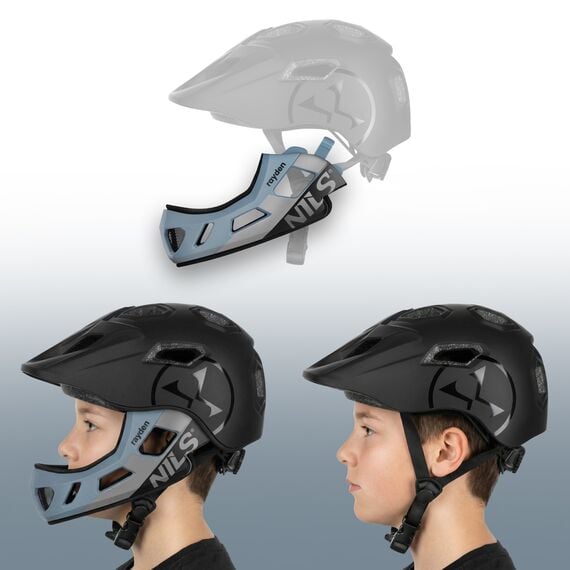 MT401 RAYDEN KASK FULL FACE Z ODPINANĄ SZCZĘKĄ NILS EXTREME, Kolor: czarny, Rozmiar: 48-53, 3 zdjęcie