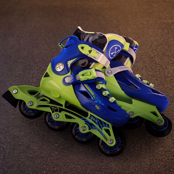 NA1055 Rolki dziecięce BLAZE GRANATOWE NILS EXTREME niebieskie, Kolor: granatowy, Rozmiar: 35-38, 8 zdjęcie