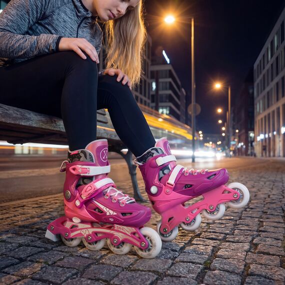 NA1055 Rolki dziecięce BLAZE RÓŻOWE NILS EXTREME różowe, Kolor: różowy, Rozmiar: 31-34, 5 zdjęcie