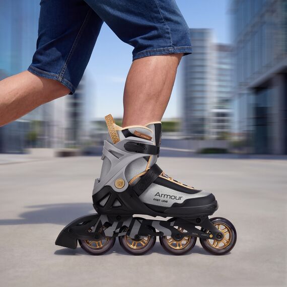 NILS EXTREME Rolki dla dorosłych Armour NA22151 szare, Kolor: szary, Rozmiar: 43, 4 zdjęcie