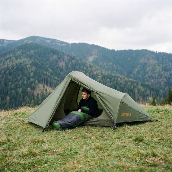 NC1705 ŚPIWÓR ULTRA LIGHT CZARNO-ZIELONY NILS CAMP, Kolor: czarny, Rozmiar: one size, 2 zdjęcie