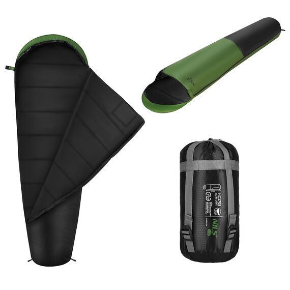 NC1705 ŚPIWÓR ULTRA LIGHT CZARNO-ZIELONY NILS CAMP, Kolor: czarny, Rozmiar: one size, 3 zdjęcie