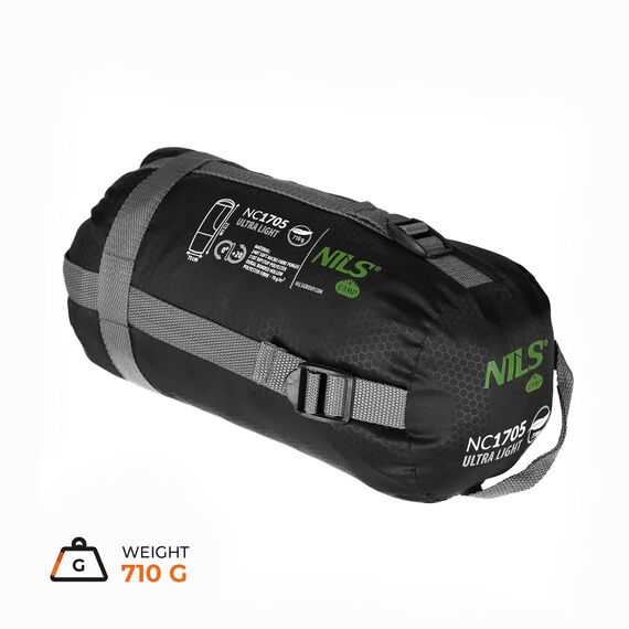 NC1705 ŚPIWÓR ULTRA LIGHT CZARNO-ZIELONY NILS CAMP, Kolor: czarny, Rozmiar: one size, 8 zdjęcie