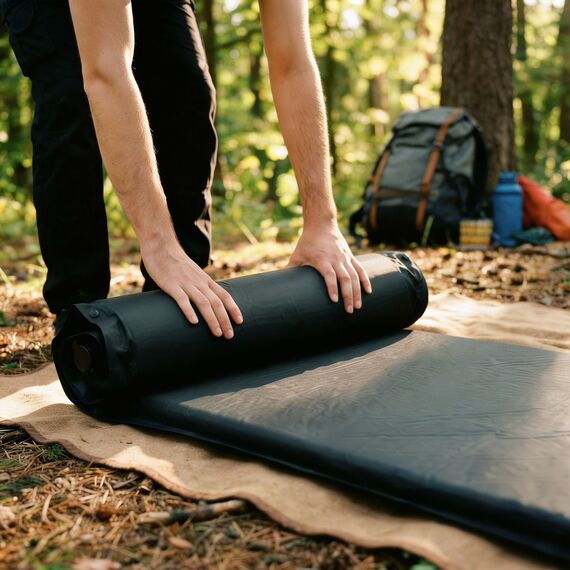 NILS CAMP NC4050 CZARNA MATA SAMOPOMPUJĄCA, Kolor: czarny, Rozmiar: one size, 8 zdjęcie