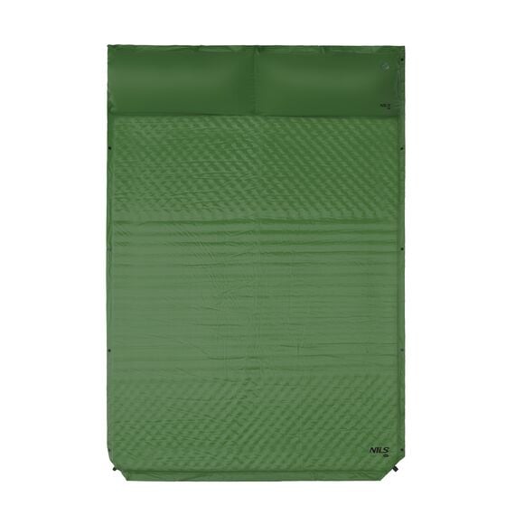 NC4060 ZIELONA MATA SAMOPOMPUJĄCA DWUOSOBOWA Z PODUSZKĄ NILS CAMP, Kolor: zielony, Rozmiar: one size