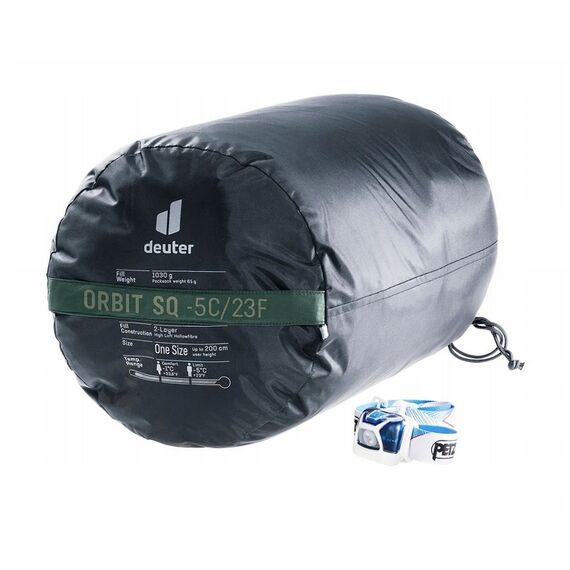 DEUTER śpiwór turystyczny Orbit SQ -5 zielony, Kolor: zielony, Rozmiar: one size, 3 zdjęcie