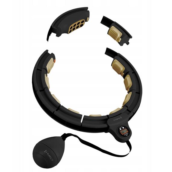 HMS HHM13 NEW HULA HOP BLACK/GOLD Z MAGNESAMI I OBCIĄŻNIKIEM + LICZNIK, 3 zdjęcie