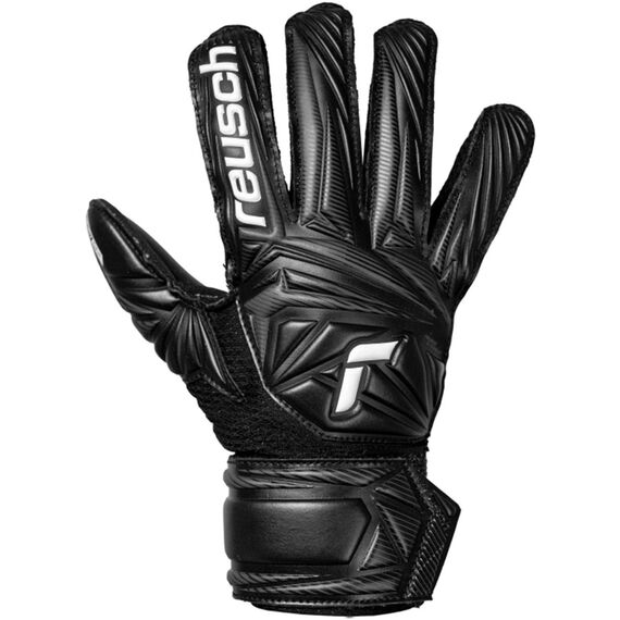 Reusch Rękawice bramkarskie dziecięce Attrakt Infinity Junior, Kolor: czarny, Rozmiar: 7, 2 zdjęcie