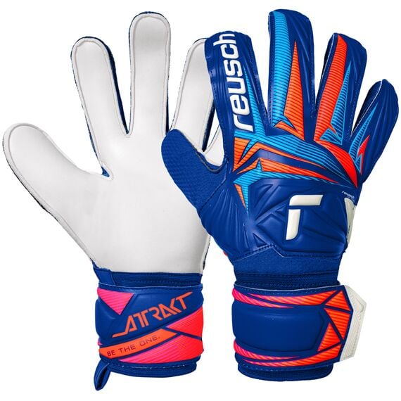 Reusch Rękawice bramkarskie Attrakt Solid, Kolor: niebieski, Rozmiar: 7