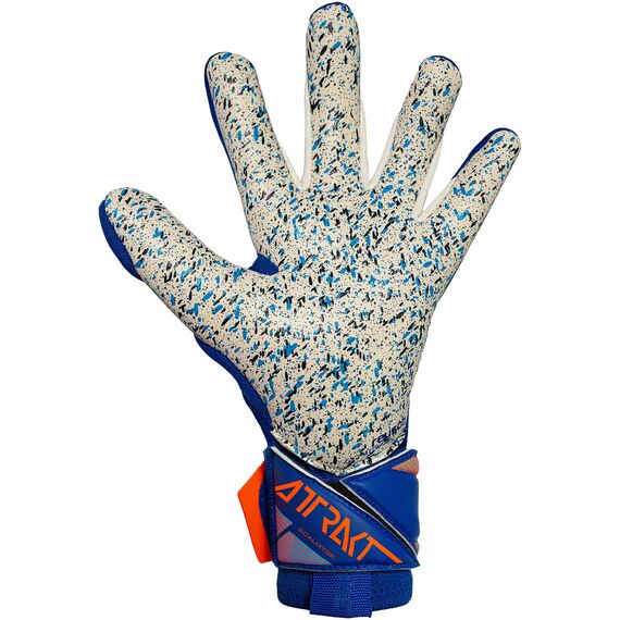 Reusch Rękawice bramkarskie Attrakt Freegel Fusion Goaliator, Kolor: niebieski, Rozmiar: 8, 3 zdjęcie