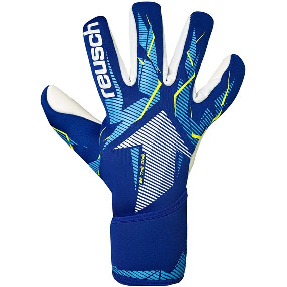 Reusch Rękawice bramkarskie dziecięce Fastgrip Advance Junior, Kolor: niebieski, Rozmiar: 5, 2 zdjęcie