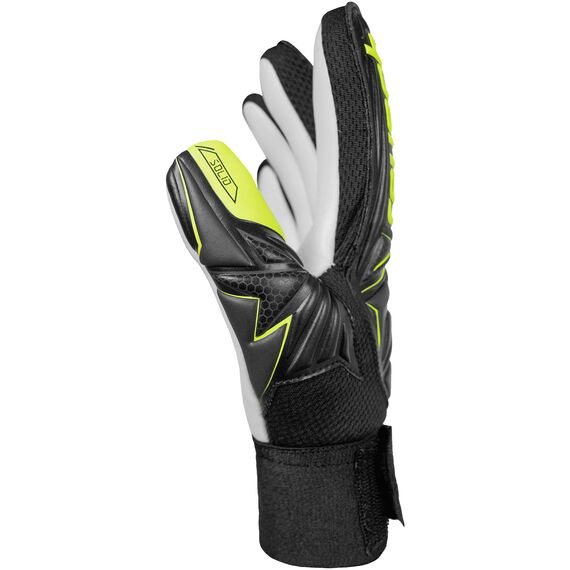 Reusch Rękawice bramkarskie dziecięce Attrakt Starter Solid Finger Support Junior, Kolor: czarny, Rozmiar: 5.5, 4 zdjęcie