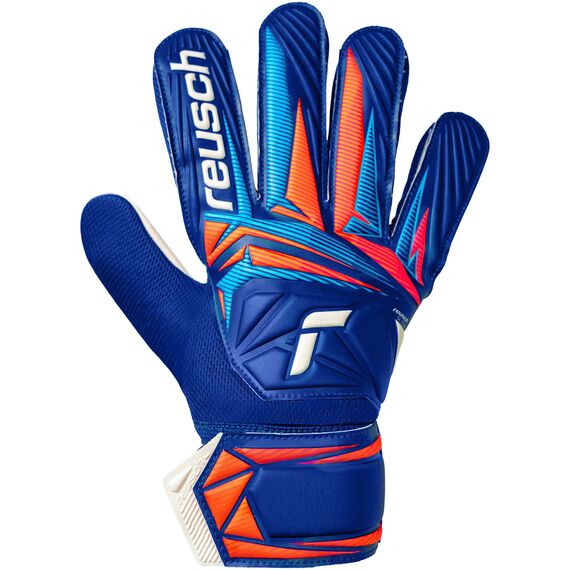 Reusch Rękawice bramkarskie dziecięce Attrakt Starter Solid Junior, Kolor: niebieski, Rozmiar: 7, 2 zdjęcie