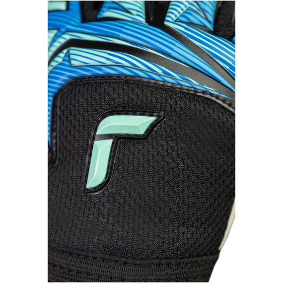 Reusch Rękawice bramkarskie dziecięce Attrakt RE:GRIP NC Junior, Kolor: czarny, Rozmiar: 8, 7 zdjęcie