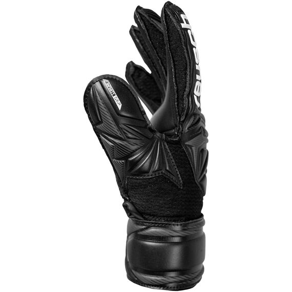 Reusch Rękawice bramkarskie dziecięce Attrakt Infinity Junior, Kolor: czarny, Rozmiar: 4, 4 zdjęcie