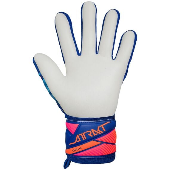 Reusch Rękawice bramkarskie dziecięce Attrakt Grip Junior, Kolor: niebieski, Rozmiar: 6, 3 zdjęcie