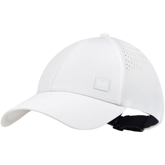 Czapka do biegania z daszkiem BUFF SUMMIT CAP SOLID WHITE, Kolor: biały, Rozmiar: S/M