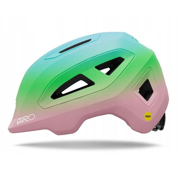 GIRO kask rowerowy dziecięcy Scamp Mips II różowo-zielony EU [MT LT PNK/V GRN FD], Kolor: różowy, Rozmiar: 47-51