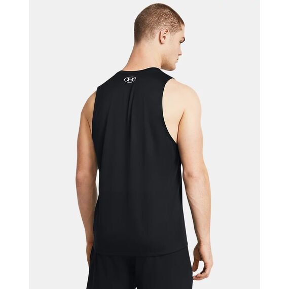 UNDER ARMOUR koszulka treningowa męska UA Tech Tank czarna, Kolor: czarny, Rozmiar: L, 2 zdjęcie