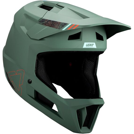 Kask rowerowy (full face) dziecięcy LEATT Helmet MTB Gravity 1.0 Junior V25 zielony, Kolor: zielony, Rozmiar: 53-54