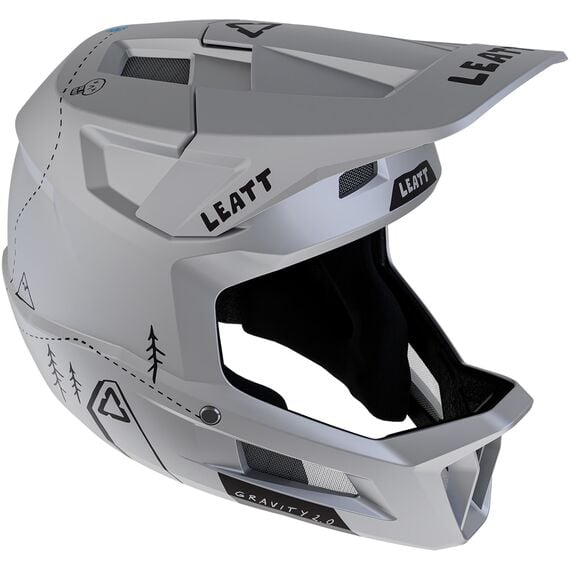 Kask rowerowy (full face) LEATT Helmet MTB Gravity 1.0 V24 szary, Kolor: szary, Rozmiar: 51-52