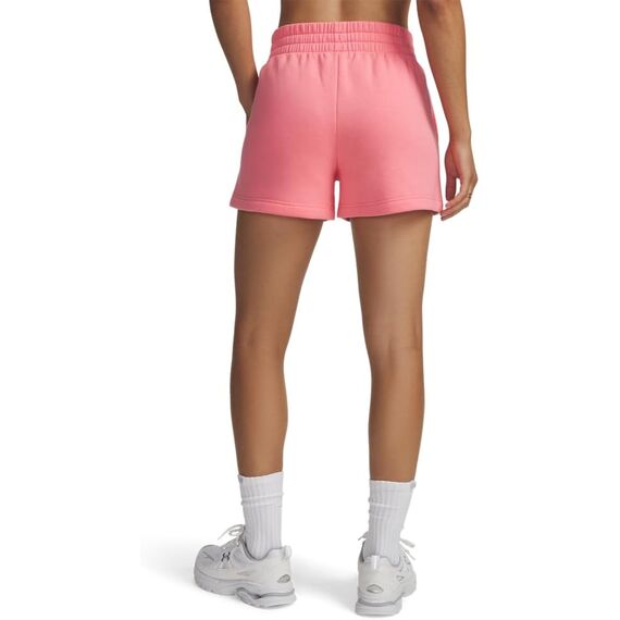 UNDER ARMOUR krótkie spodenki damskie bawełniane Rival Fleece Short różowe, Kolor: różowy, Rozmiar: XL, 3 zdjęcie