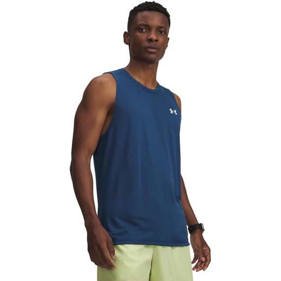 UNDER ARMOUR koszulka treningowa top męski UA Tech Tank niebieska, Kolor: niebieski, Rozmiar: XXL