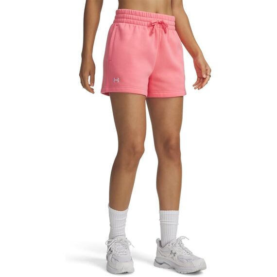 UNDER ARMOUR krótkie spodenki damskie bawełniane Rival Fleece Short różowe, Kolor: różowy, Rozmiar: XL, 4 zdjęcie